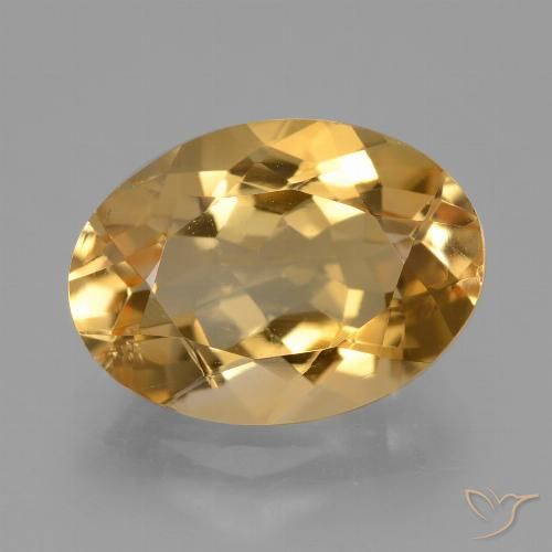 4.43ct Natural Dorado claro medio Citrino, Ovalada, VVS-VS