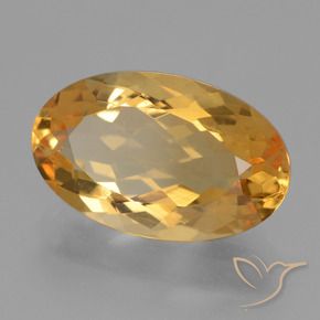 Citrino Naranja dorado intenso natural de 4.43 ct, Ovalada, VVS