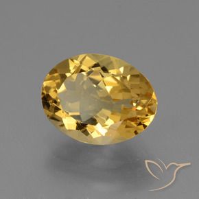Citrino Naranja dorado natural de 3.52 ct, Ovalada, VS
