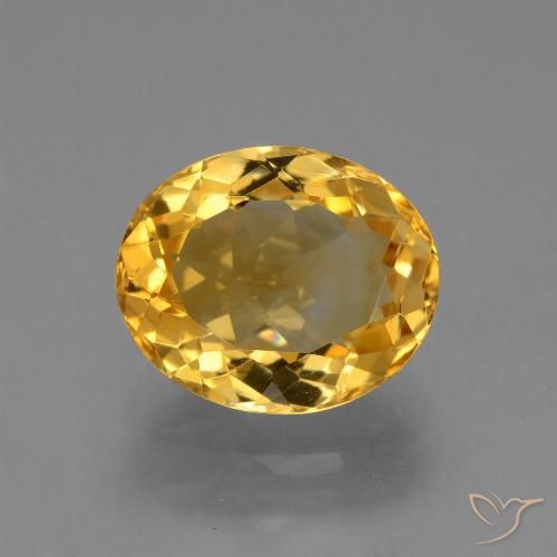 3.97ct Natural Dorado oscuro medio Citrino, Ovalada, VVS