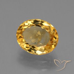 Citrino Dorado oscuro medio natural de 3.97 ct, Ovalada, VVS