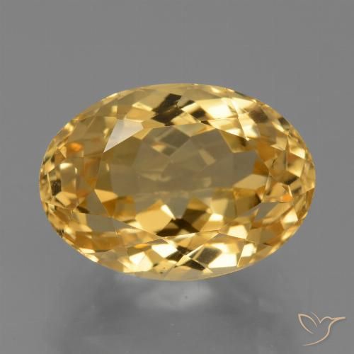 5.52ct Natural Naranja dorado intenso Citrino, Ovalada, VVS