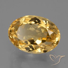 Citrino Naranja dorado intenso natural de 5.52 ct, Ovalada, VVS