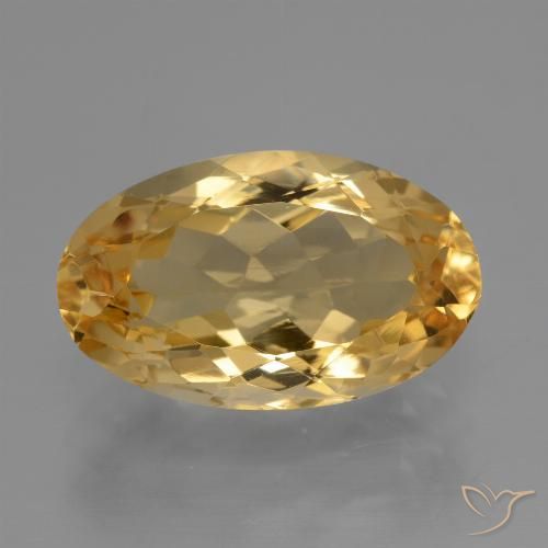 4.88ct Natural Naranja dorado intenso Citrino, Ovalada, VVS