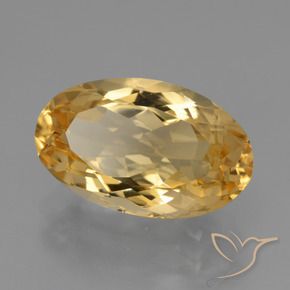 Citrino Naranja dorado intenso natural de 4.88 ct, Ovalada, VVS