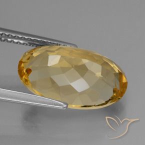 Citrino Naranja dorado intenso natural de 4.88 ct, Ovalada, VVS