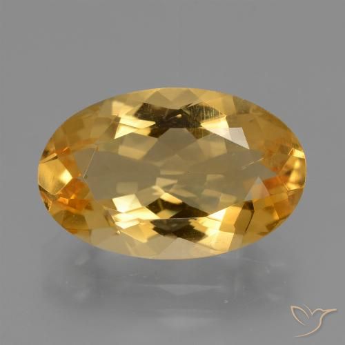 5.12ct Natural Dorado oscuro medio Citrino, Ovalada, VVS-VS