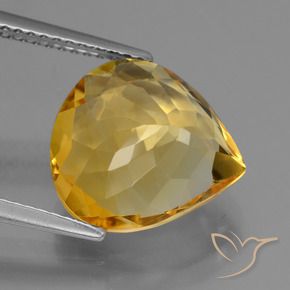 Citrino Dorado oscuro natural de 4.99 ct, En forma de pera, VVS