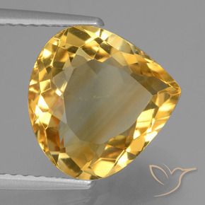 Citrino Naranja dorado natural de 4.08 ct, En forma de pera, VVS