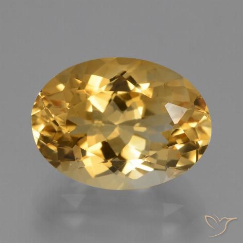 4.93ct Natural Dorado oscuro medio Citrino, Ovalada, VVS