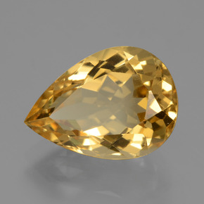 Citrino dorado natural de 4,92 ct, en forma de pera, VVS