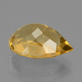 Citrino dorado natural de 4,92 ct, en forma de pera, VVS