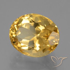 Citrino Dorado natural de 4.97 ct, Ovalada, VVS
