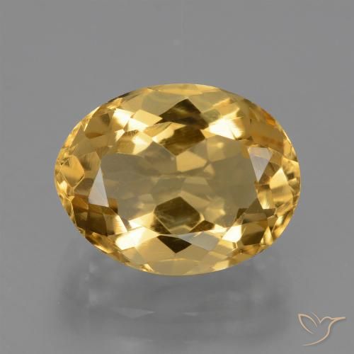 3.62ct Natural Dorado claro Citrino, Ovalada, VVS