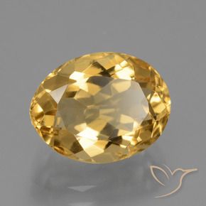 Citrino Dorado claro natural de 3.62 ct, Ovalada, VVS