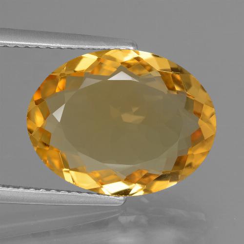 Citrino dorado natural de 6,05 ct, corte óvalo, VVS