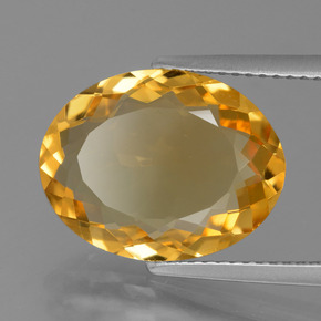 Citrino dorado natural de 6,05 ct, corte óvalo, VVS