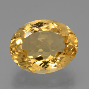 Citrino amarillo natural de 7,80 ct, corte óvalo, VVS
