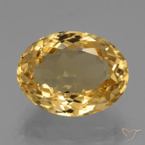 7.08ct Natural Dorado oscuro medio Citrino, Ovalada, VVS
