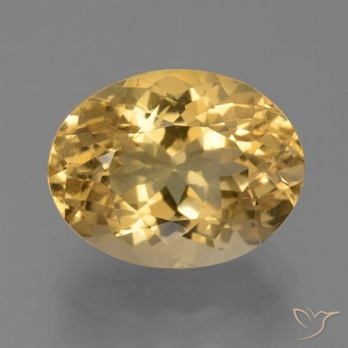 7.42ct Natural Dorado claro Citrino, Ovalada, VVS