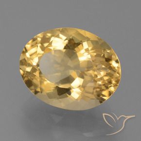 Citrino Dorado claro natural de 7.42 ct, Ovalada, VVS