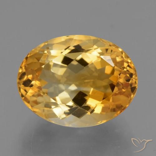 7.08ct Natural Dorado naranja intenso Citrino, Ovalada, VVS