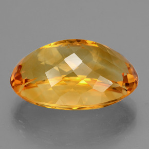 Citrino oro natural de 13,46 ct, corte óvalo, VVS