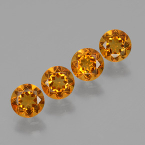 Gemas de citrino oro natural de  ct, corte redondo, VVS-VS