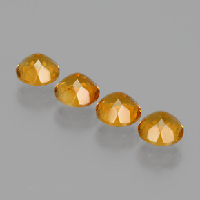 Gemas de citrino oro natural de  ct, corte redondo, VVS-VS