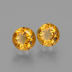 Gemas de citrino oro natural de  ct, corte redondo, VVS-VS