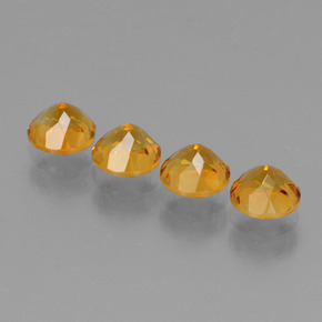 Gemas de citrino oro natural de  ct, corte redondo, VVS-VS