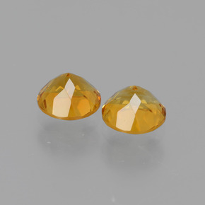 Gemas de Citrino Dorado amarillo natural de 0.96 ct, Corte Redondo, VVS-VS