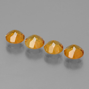 Gemas de citrino oro natural de  ct, corte redondo, VVS-VS