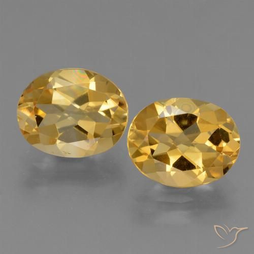 4.46ctw Natural Dorado oscuro medio Citrino, Ovalada, VVS-VS