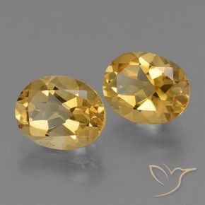Gemas de Citrino Dorado oscuro medio natural de 4.46 ct, Ovalada, VVS-VS