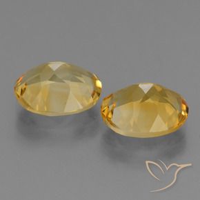 Gemas de Citrino Dorado oscuro medio natural de 4.46 ct, Ovalada, VVS-VS