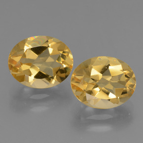 Gemas de Citrino Dorado natural de 5.12 ct, Corte Óvalo, VVS