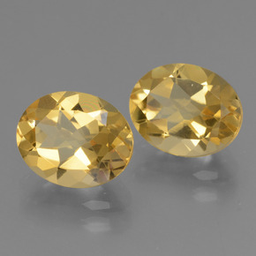 Gemas de Citrino Dorado natural de 5.12 ct, Corte Óvalo, VVS