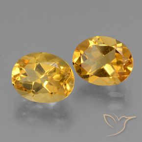 Gemas de Citrino Dorado oscuro natural de 4.65 ct, Ovalada, VVS