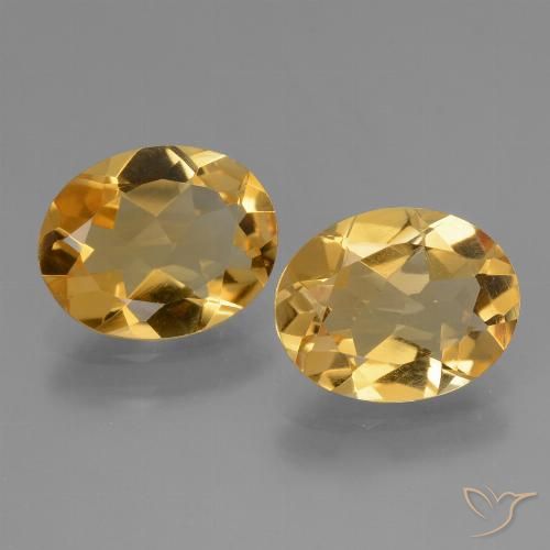 3.83ctw Natural Dorado oscuro medio Citrino, Ovalada, VS