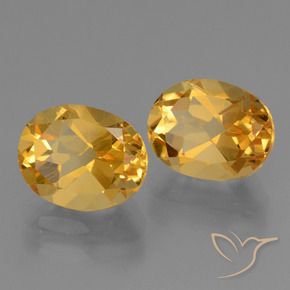 Gemas de Citrino Dorado oscuro natural de 5.64 ct, Ovalada, VVS-VS