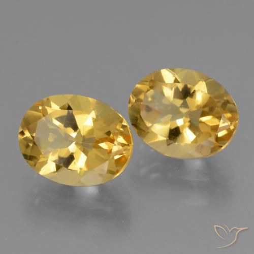 Gemas de Citrino Naranja dorado intenso natural de 5.04 ct, Ovalada, VVS-VS