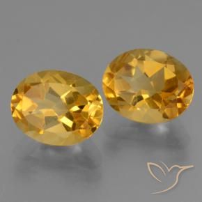 Gemas de Citrino Naranja dorado intenso natural de 5.25 ct, Ovalada, VVS-VS