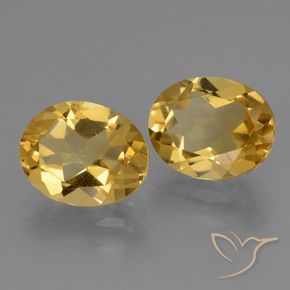 Gemas de Citrino Dorado oscuro medio natural de 4.66 ct, Ovalada, VVS-VS
