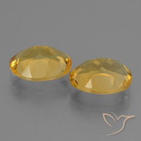 Gemas de Citrino Dorado oscuro medio natural de 4.66 ct, Ovalada, VVS-VS