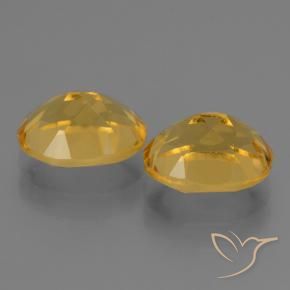 Gemas de Citrino Naranja dorado intenso natural de 5.22 ct, Ovalada, VVS-VS