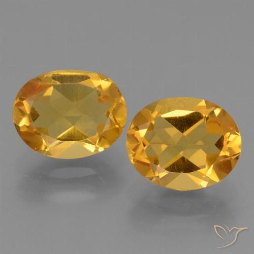 4.79ctw Natural Dorado oscuro Citrino, Ovalada, VVS-VS
