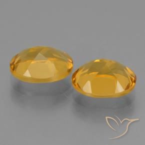 Gemas de Citrino Dorado oscuro natural de 4.79 ct, Ovalada, VVS-VS