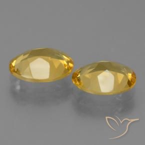 Gemas de Citrino Dorado medio natural de 3.96 ct, Ovalada, VVS