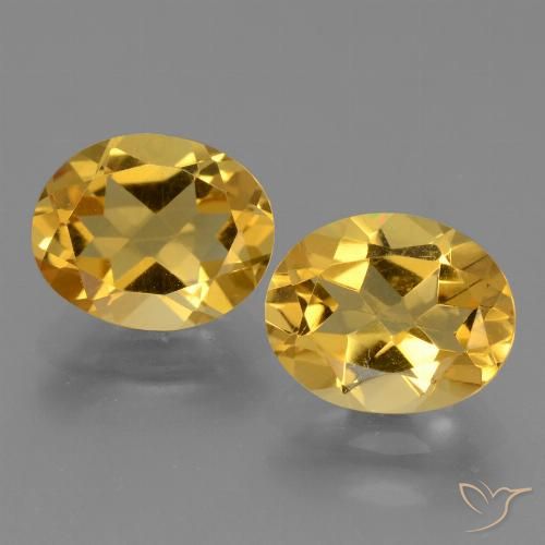 Gemas de citrino dorado natural de 4,78 ct, corte óvalo, VVS